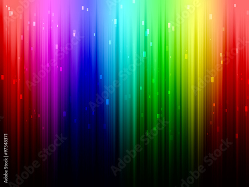 Colorful neon abstract lines on black background