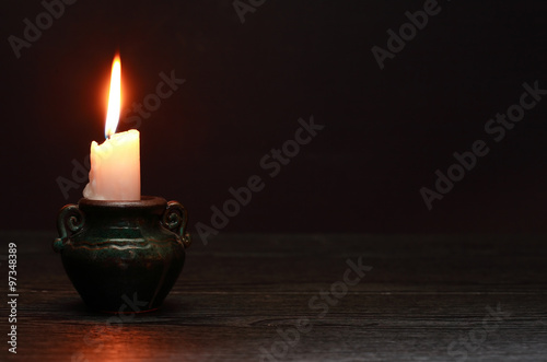 Candle On Dark
