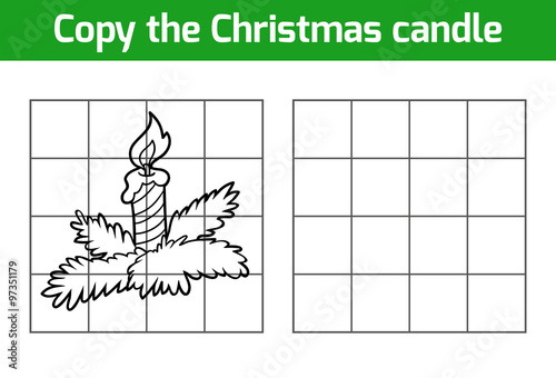 Copy the picture: Christmas candle