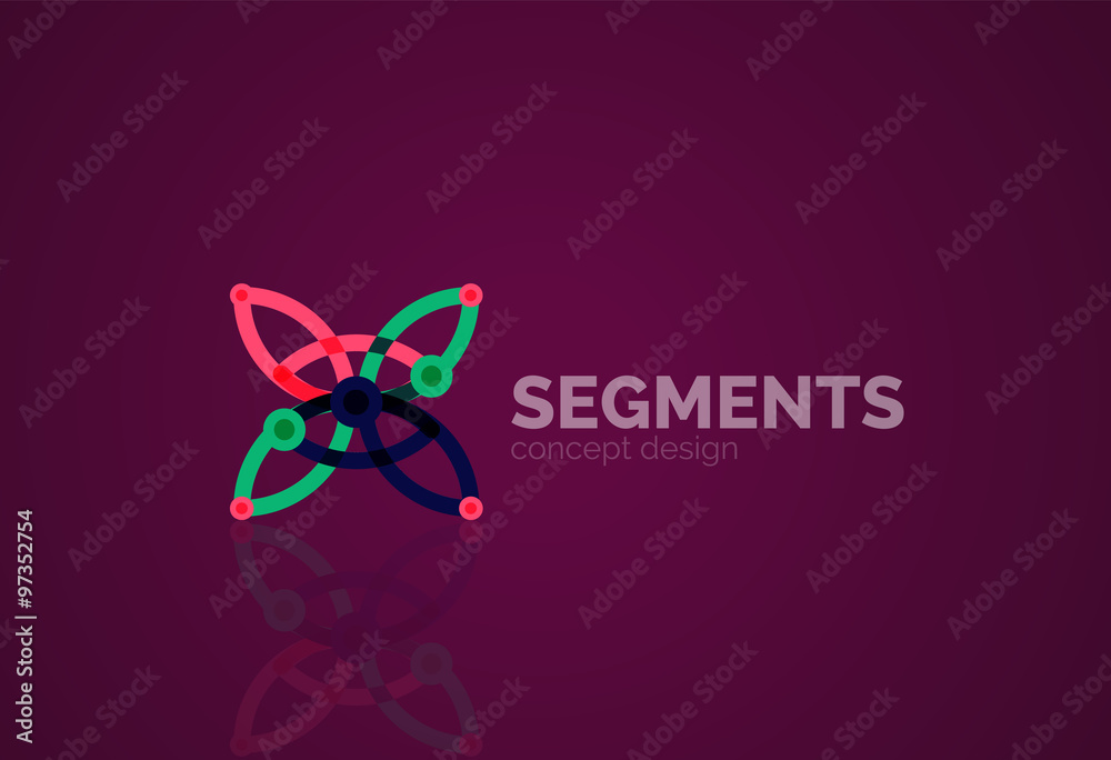 Vector outline minimal abstract geometric logo