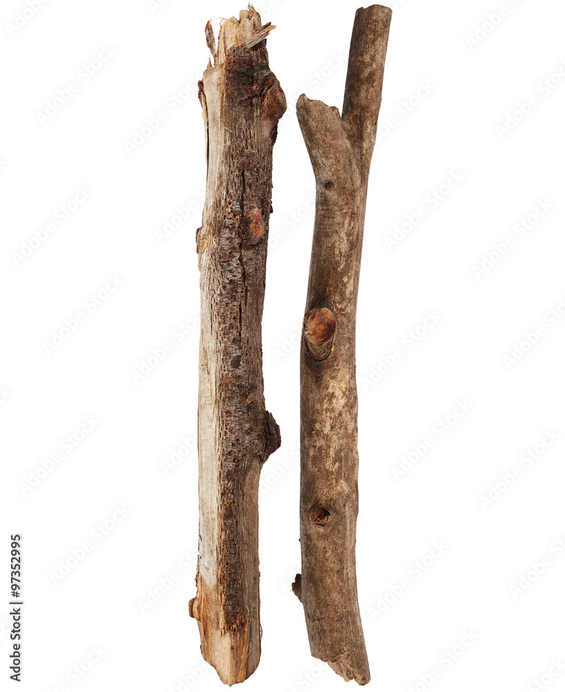 Naklejka premium Sticks isolated on white background