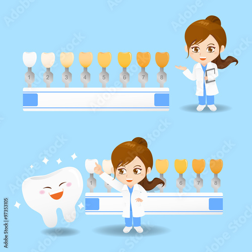 cartoon doctor dentist woman
