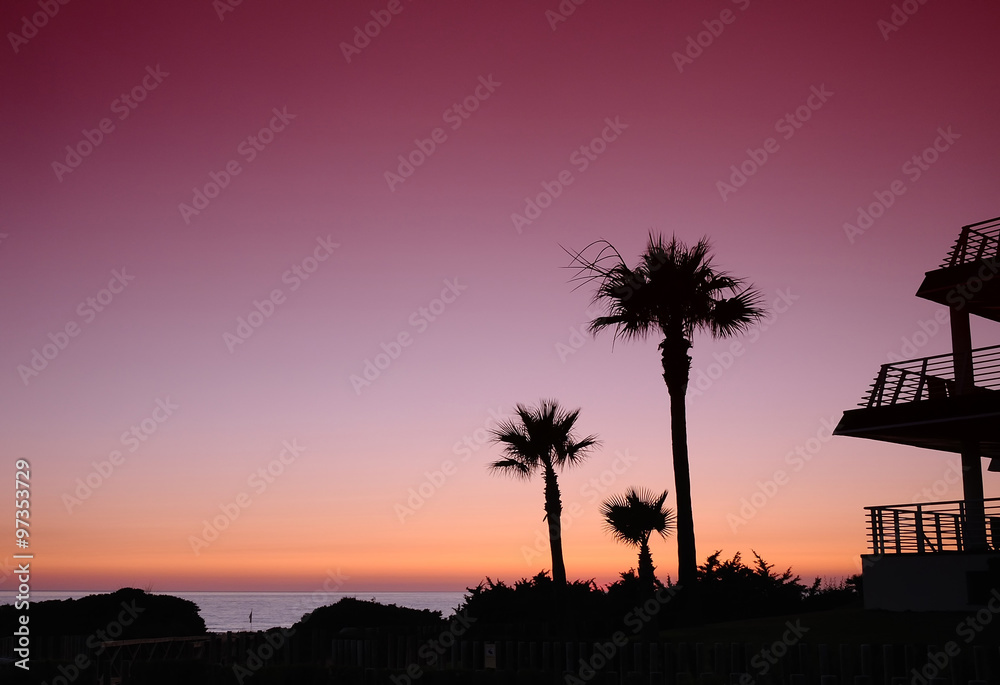 Amazing seascape in sunset