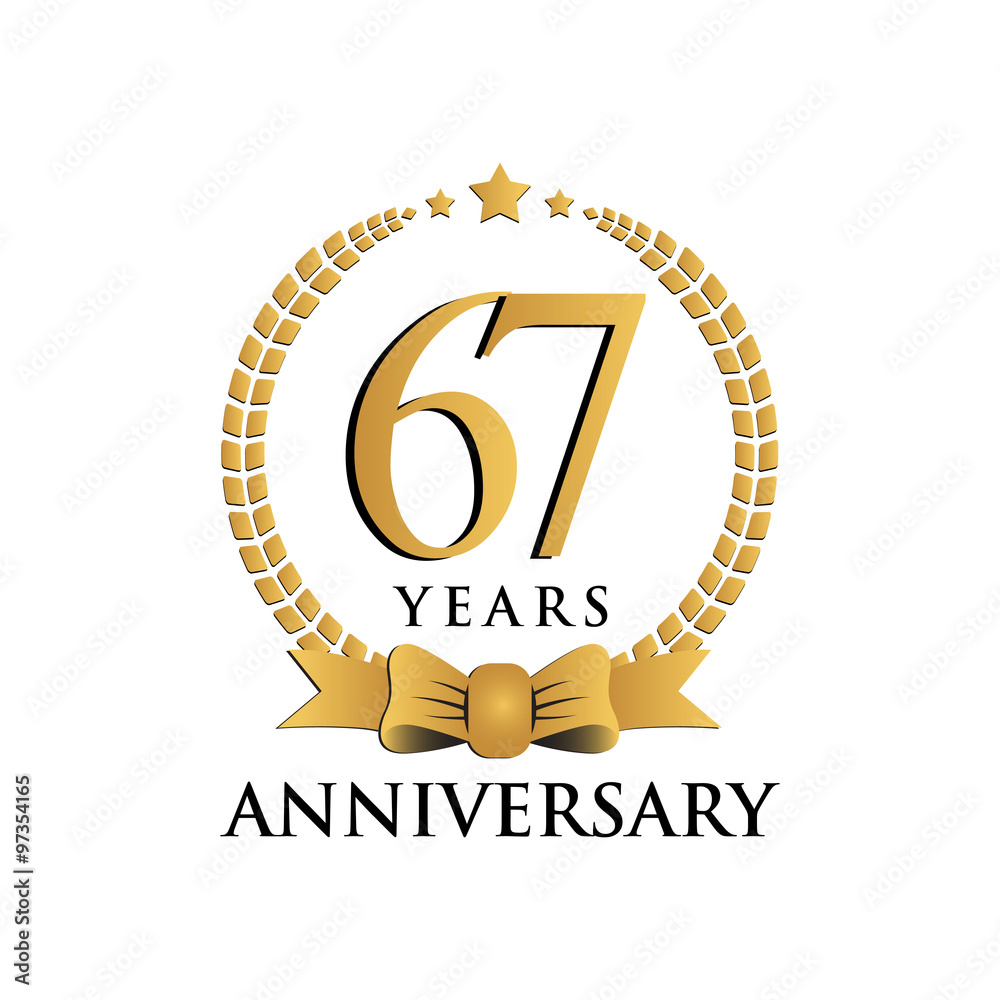 Naklejka premium anniversary gold