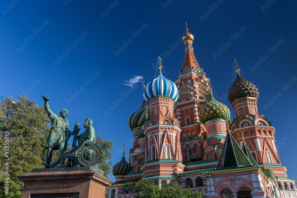 Fototapeta premium Moscow,Russia,Red square,view of St. Basil's Cathedral
