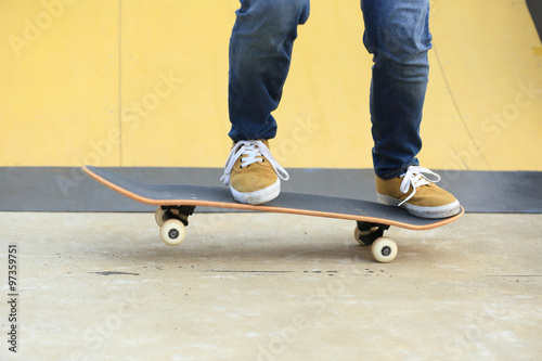 skateboarding at skatepark