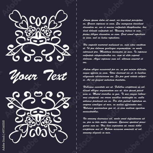 Vintage style brochure template design with modern art eastern elements and ornament, pages layouts in color, classic colors and creative solutions for design and decoration - postcard, menus and more