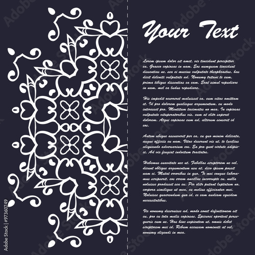 Vintage style brochure template design with modern art eastern elements and ornament, pages layouts in color, classic colors and creative solutions for design and decoration - postcard, menus and more