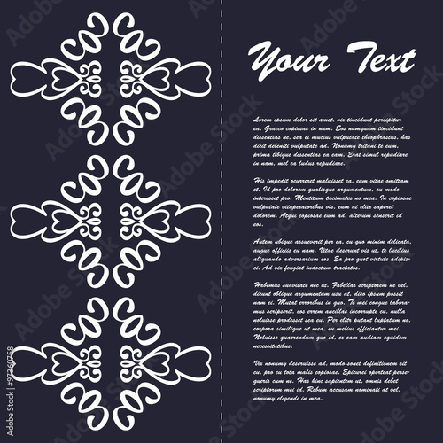 Vintage style brochure template design with modern art eastern elements and ornament, pages layouts in color, classic colors and creative solutions for design and decoration - postcard, menus and more