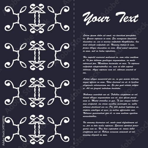 Vintage style brochure template design with modern art eastern elements and ornament, pages layouts in color, classic colors and creative solutions for design and decoration - postcard, menus and more