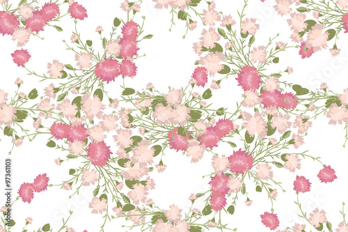 Floral carnation retro vintage background