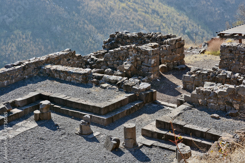 Ruins of ancient buildings in the national park Gamla