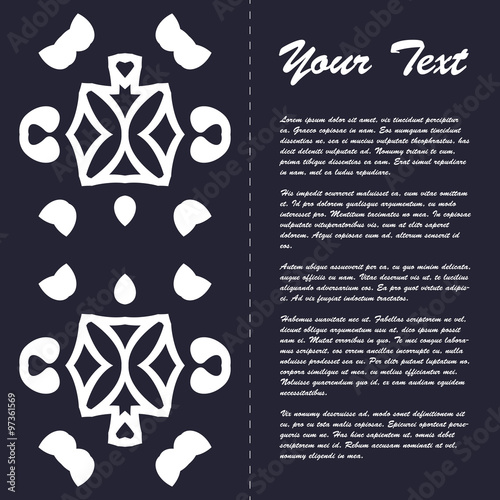 Vintage style brochure template design with modern art eastern elements and ornament, pages layouts in color, classic colors and creative solutions for design and decoration - postcard, menus and more