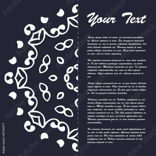 Vintage style brochure template design with modern art eastern elements and ornament, pages layouts in color, classic colors and creative solutions for design and decoration - postcard, menus and more