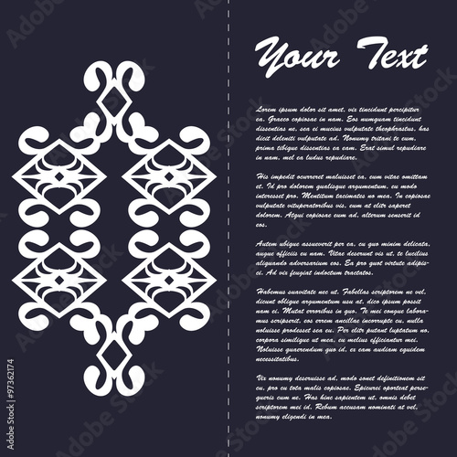 Vintage style brochure template design with modern art eastern elements and ornament, pages layouts in color, classic colors and creative solutions for design and decoration - postcard, menus and more