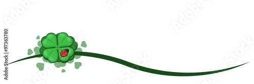 four leaf clover with ladybug