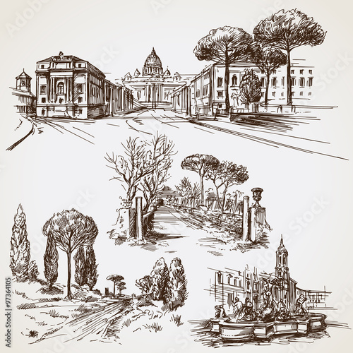 Rome, Italy. Vector illustration