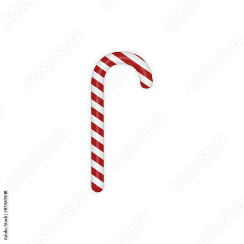 Christmas sweet Candy Cane with Shadow
