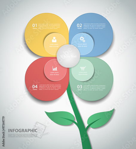 Beautiful flower template