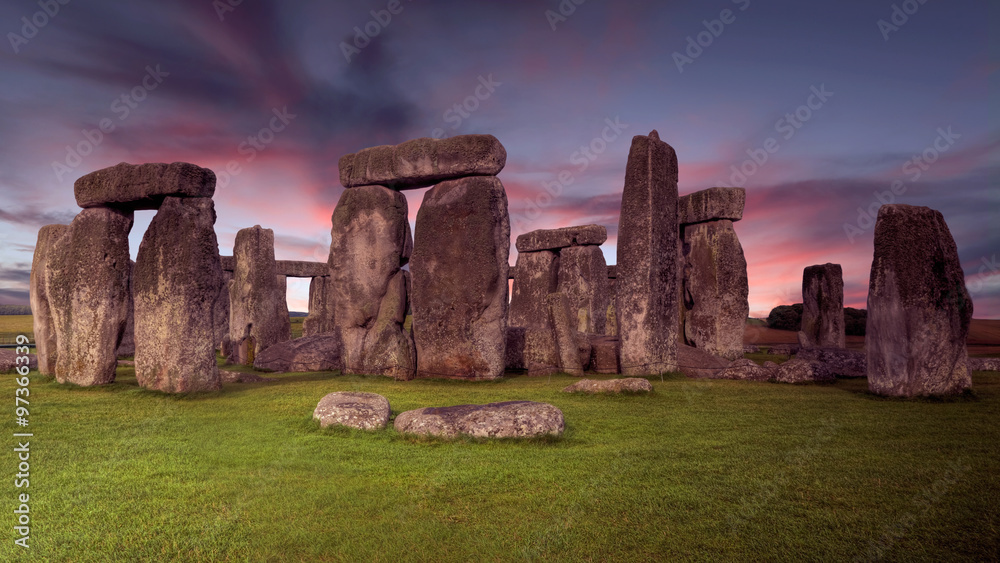 Naklejka premium Stonehenge sunset