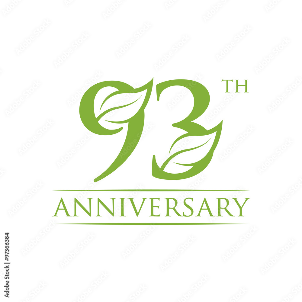 Fototapeta premium aniversary leaf green