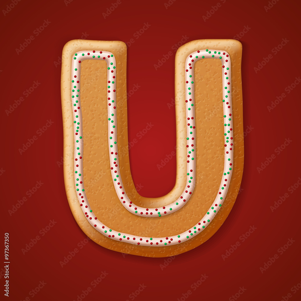 Christmas gingerbread cookies alphabet. Vector illustration. Christmas gingerbread cookies alphabet. Vector illustration.