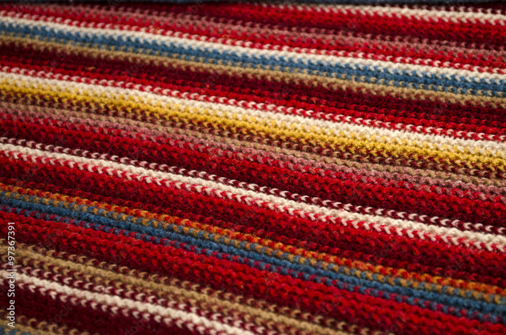 Knitted striped texture Knitted striped texture