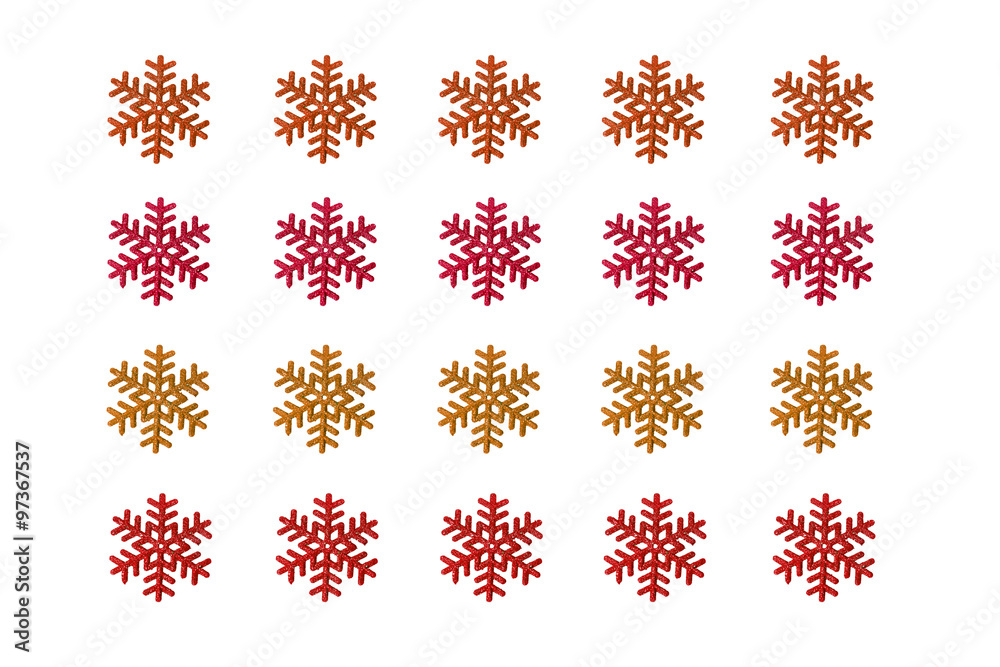 beauty color snowflakes isolate  background