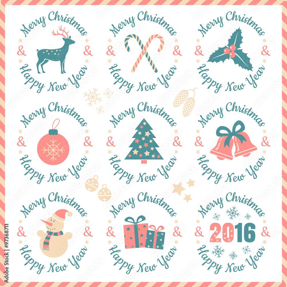 Naklejka premium logo na Boże Narodzenie