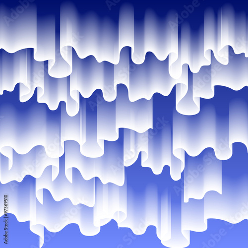 Northern or polar lights, copy-space background, vector illustration