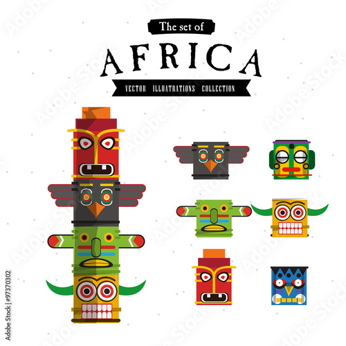 African Totem - vector