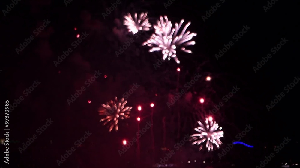 New Year firework in Pattaya firework festival, Thailand New Year firework in Pattaya firework festival, Thailand