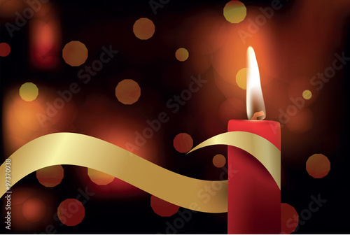 Candela di Natale con Nastro