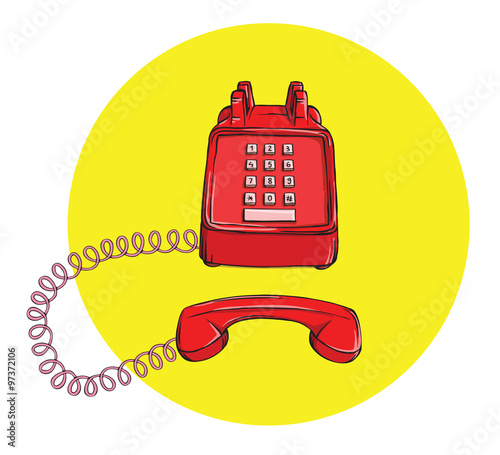 Vintage Telephone No.3, handset off.