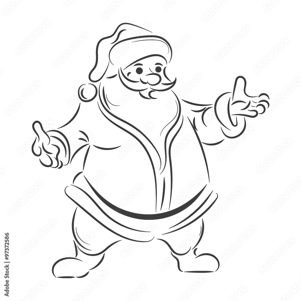 Weihnachtsmann | handgezeichnet