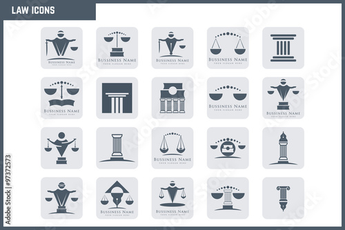 Vector Law Icon Set