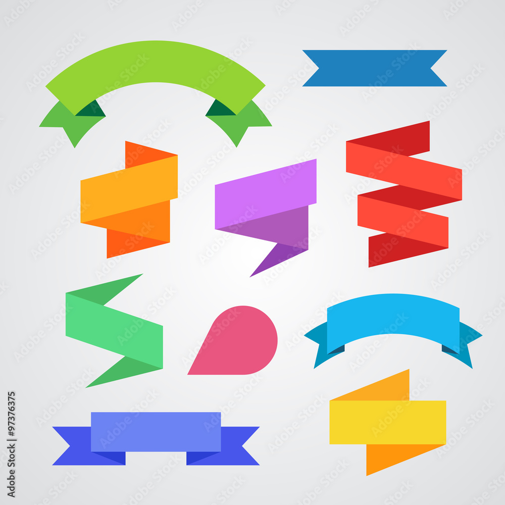 Paper labels vector set Paper labels vector set