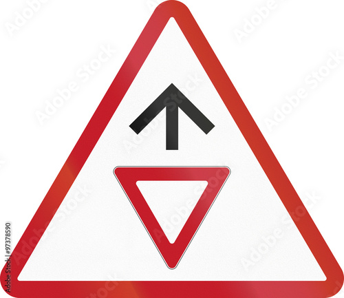 Free Download Road sign in the Philippines - Give Way Sign Ahead - GFXLoad