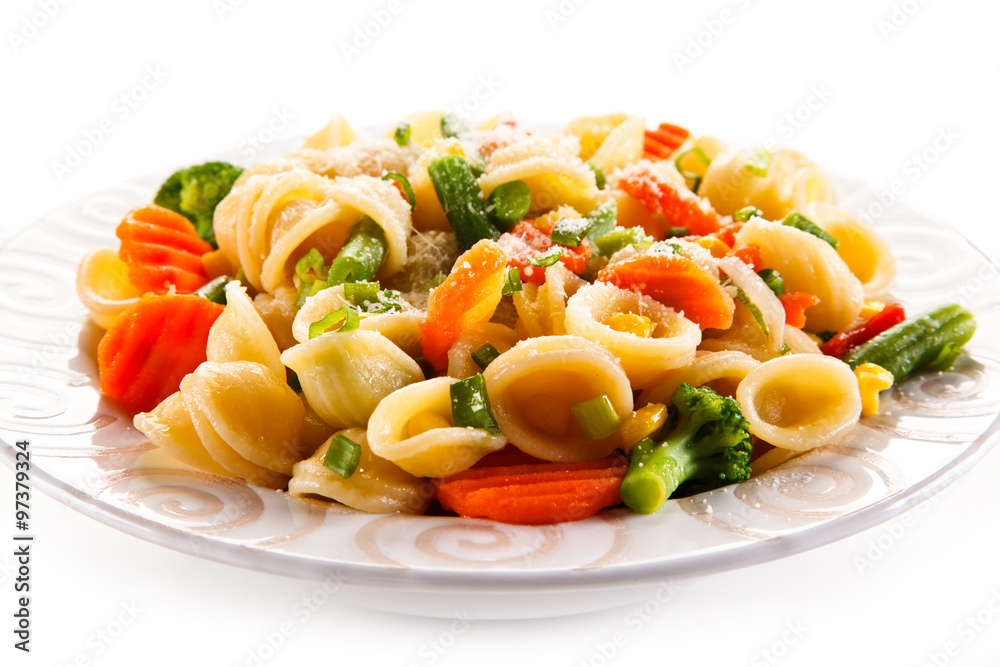 Orecchiette pasta and vegetables 