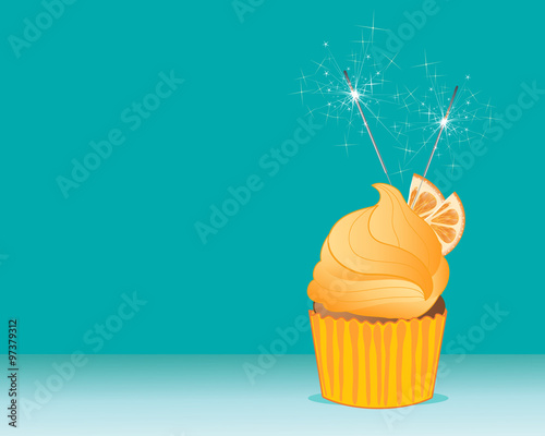 sparkling cupcake