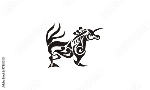  tribal unicorn design.