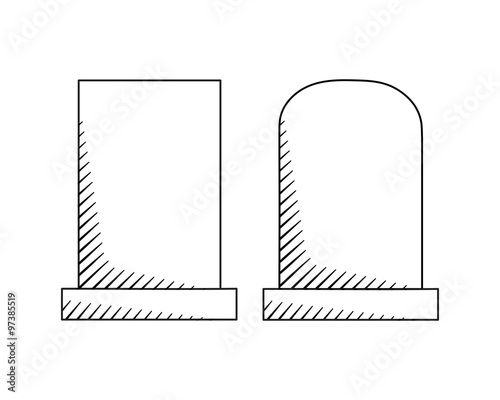 hand drawn headstones