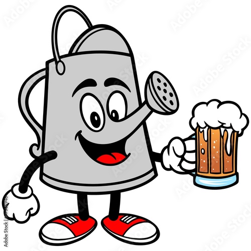 Watering Can with Beer