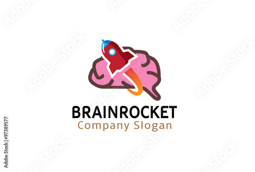 Brain Rocket Design Illustration