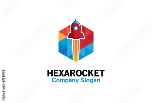 Hexa Rocket Design Illustration