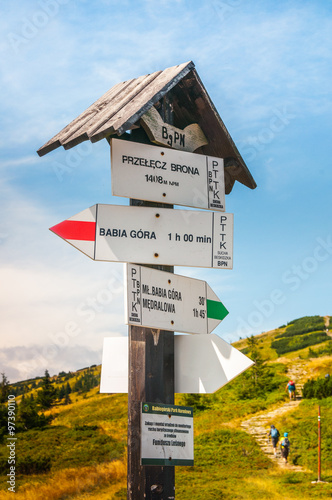 Mountain signs. Poland