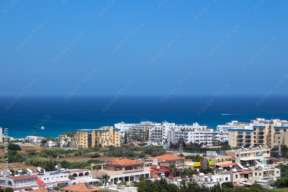 A panoramic view of Protaras, Cyprus