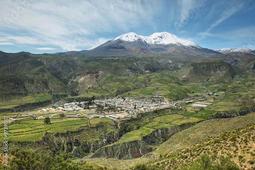 Putre village with "Nevado de Putre" at background