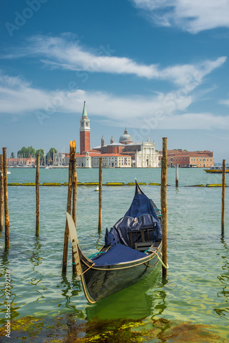 Beautiful Church of San Giorgio Maggiore and gondolas, Venice, I © neurobite