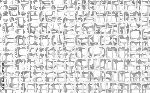 White abstract organic background. 3D render  soft shadows